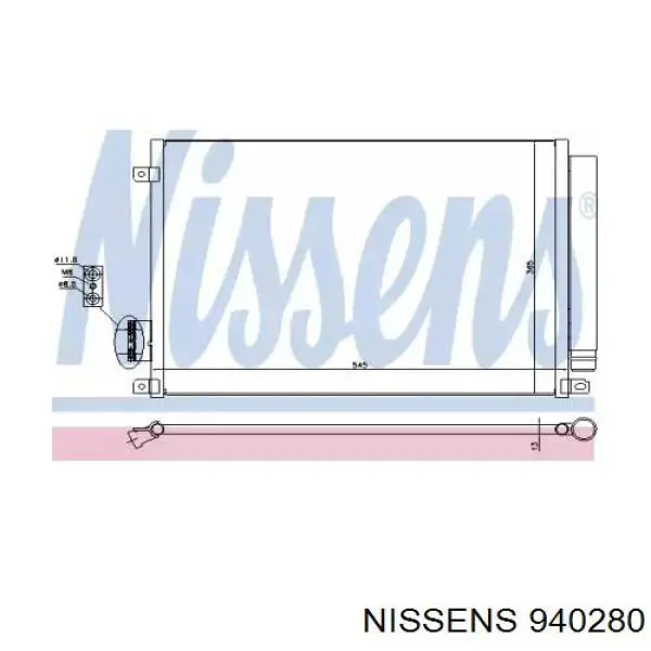 940280 Nissens condensador aire acondicionado