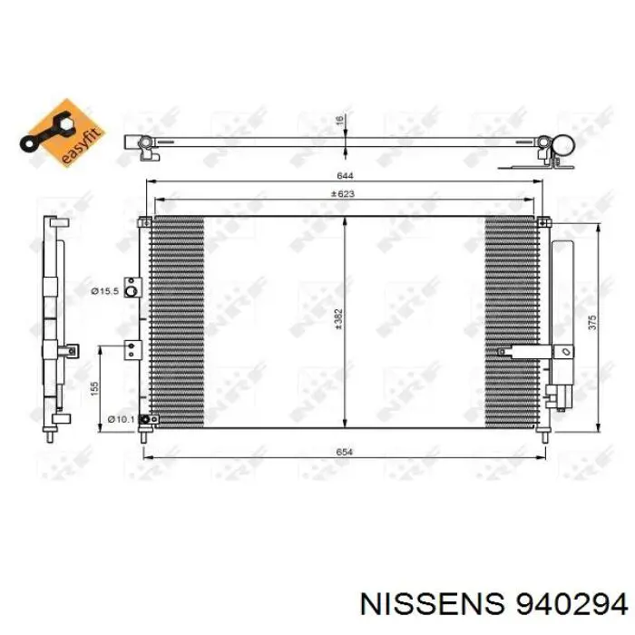 Condensador aire acondicionado 606TY2092 TYC