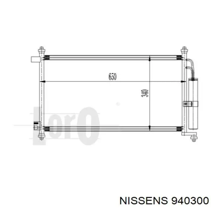 940300 Nissens condensador aire acondicionado