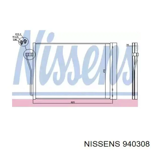 940308 Nissens condensador aire acondicionado