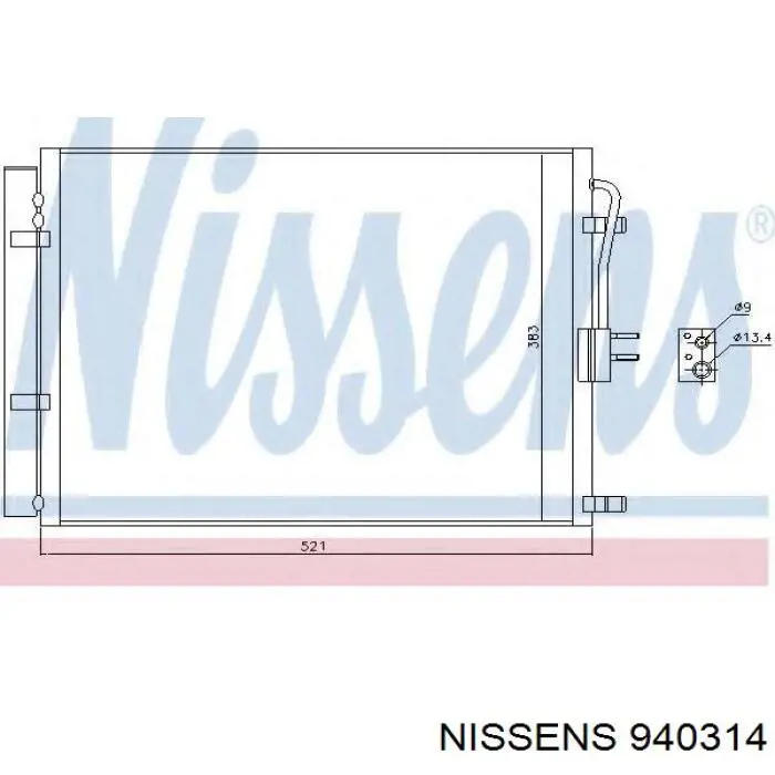 940314 Nissens condensador aire acondicionado