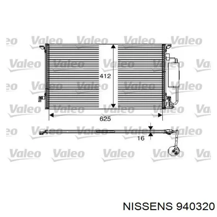 940320 Nissens condensador aire acondicionado