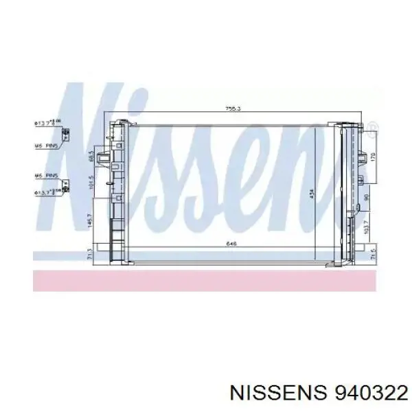 940322 Nissens condensador aire acondicionado