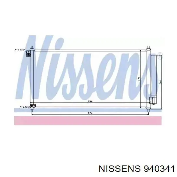 940341 Nissens condensador aire acondicionado