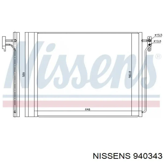 940343 Nissens condensador aire acondicionado