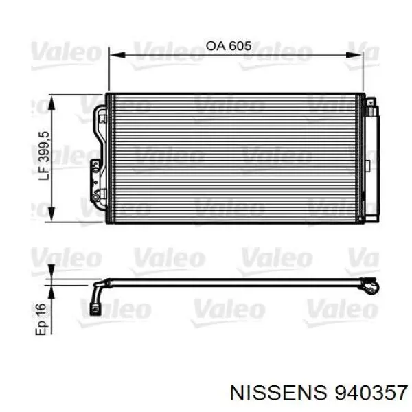 940357 Nissens condensador aire acondicionado