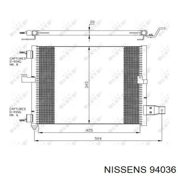 94036 Nissens condensador aire acondicionado