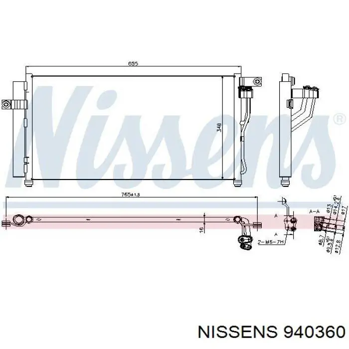 940360 Nissens condensador aire acondicionado