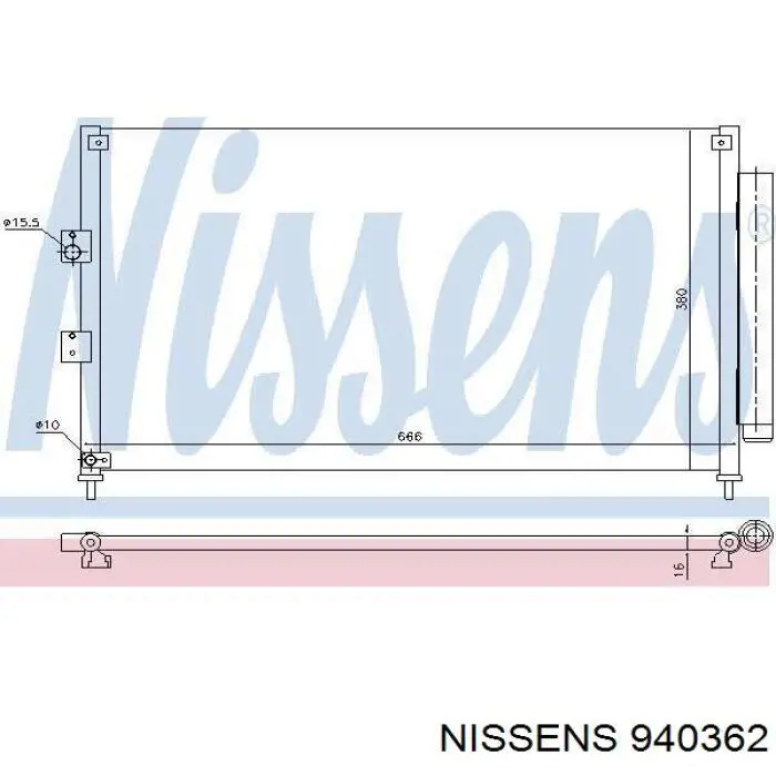 940362 Nissens condensador aire acondicionado