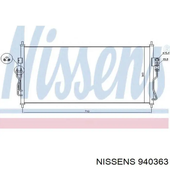 940363 Nissens condensador aire acondicionado