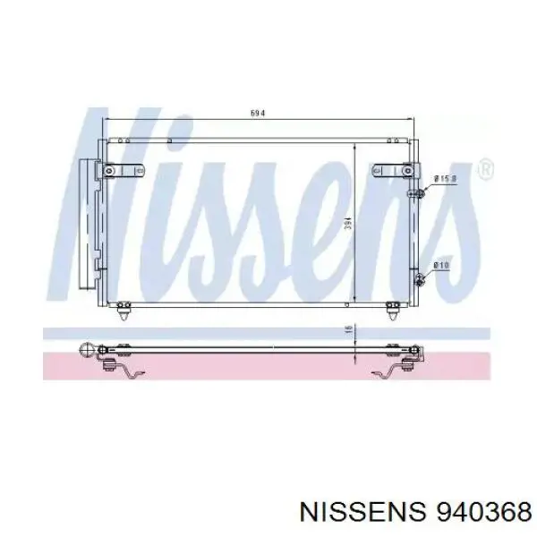 940368 Nissens condensador aire acondicionado