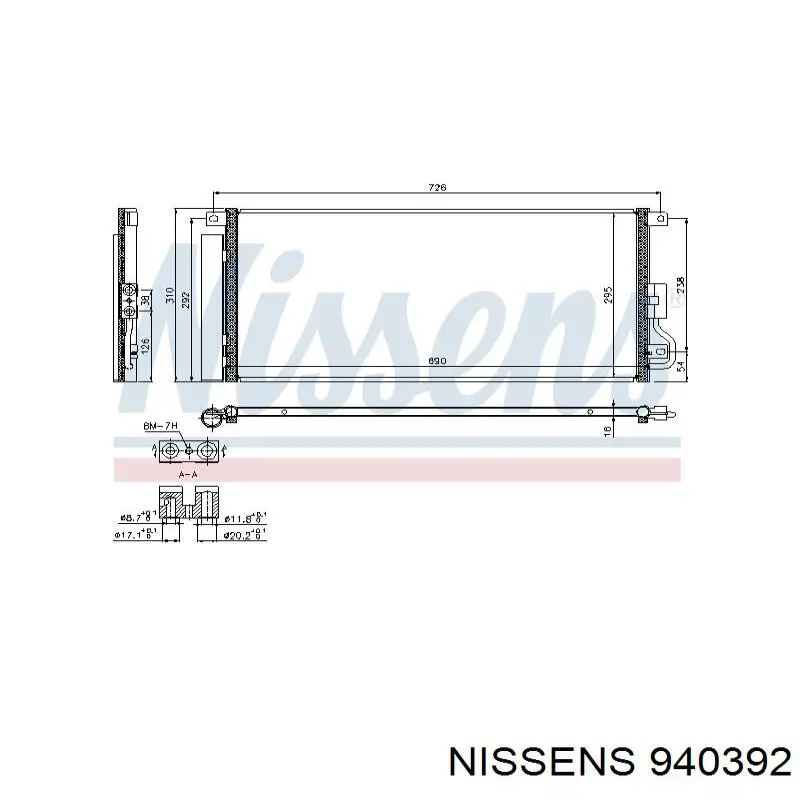 940392 Nissens condensador aire acondicionado