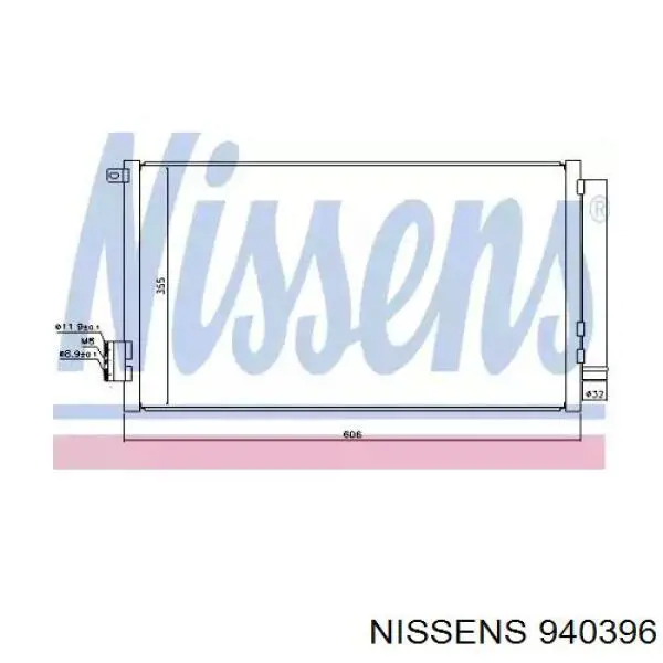 940396 Nissens condensador aire acondicionado