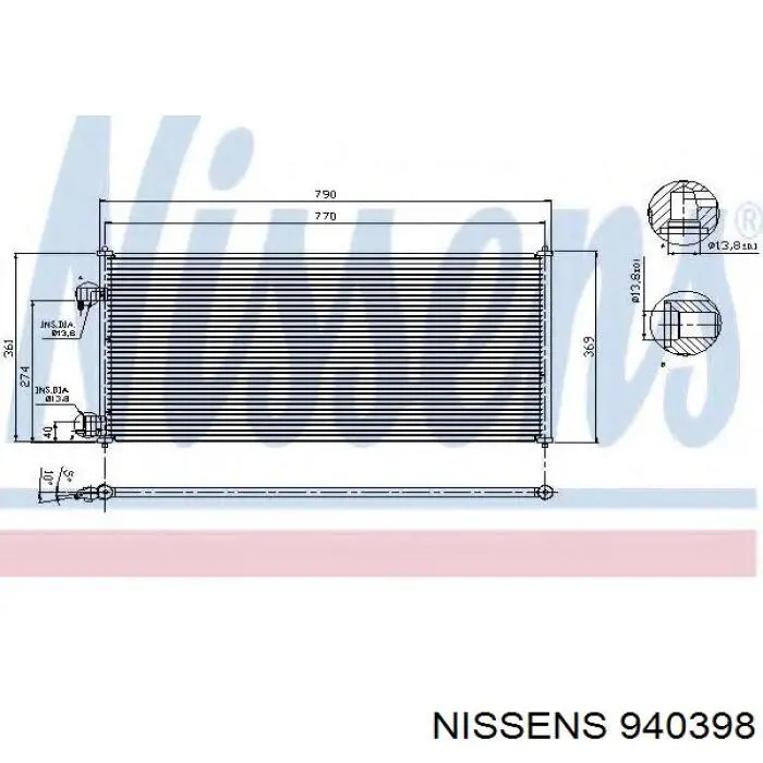 940398 Nissens condensador aire acondicionado