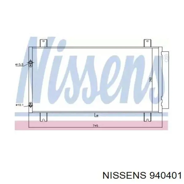 940401 Nissens condensador aire acondicionado