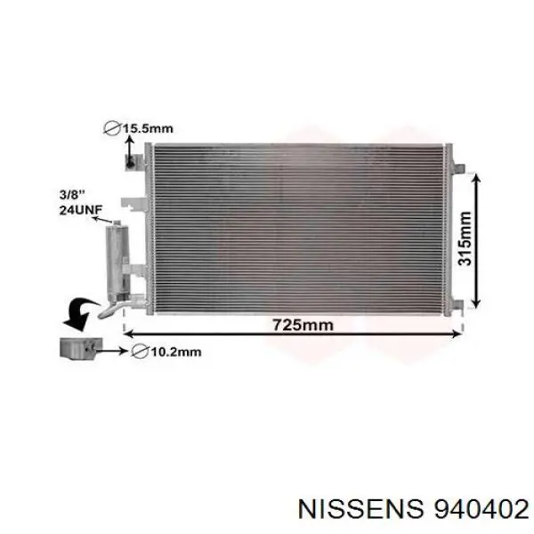 940402 Nissens condensador aire acondicionado