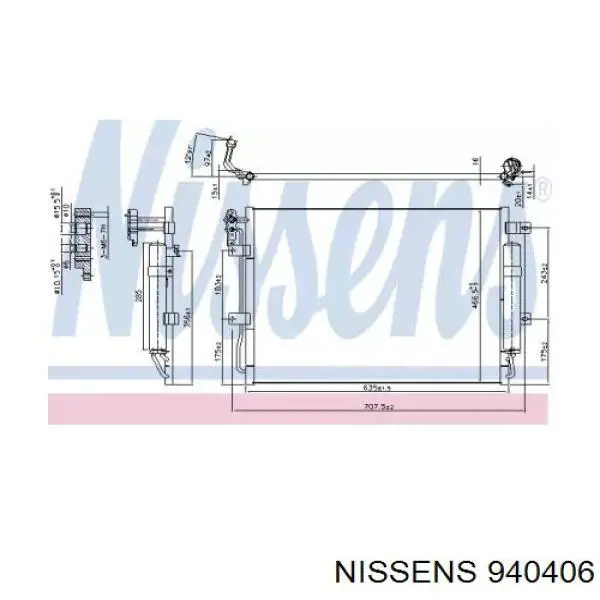 940406 Nissens condensador aire acondicionado