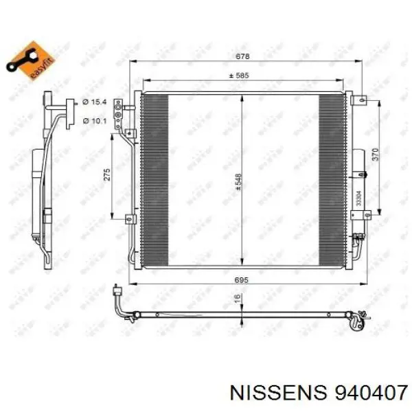 940407 Nissens condensador aire acondicionado
