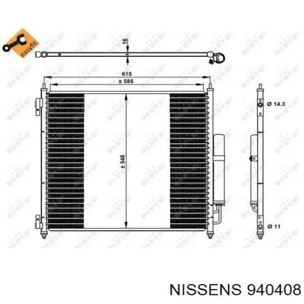 940408 Nissens condensador aire acondicionado