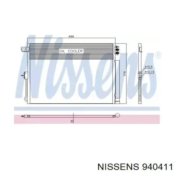 Comprar 940411 Nissens Condensador de aire acondicionado