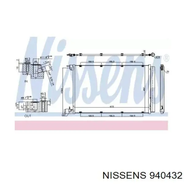 940432 Nissens condensador aire acondicionado