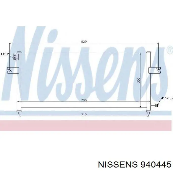 Radiador de aire acondicionado para Nissan Navara (D40M)