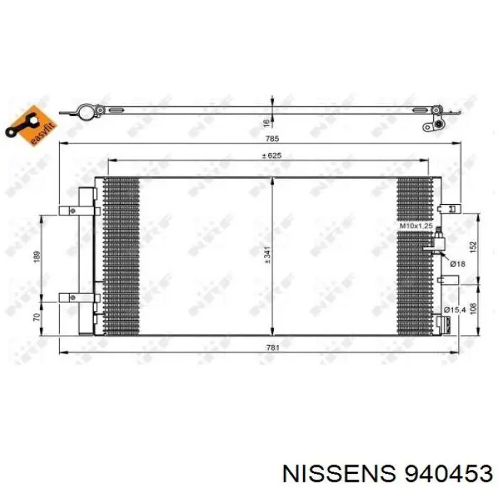 940453 Nissens condensador aire acondicionado