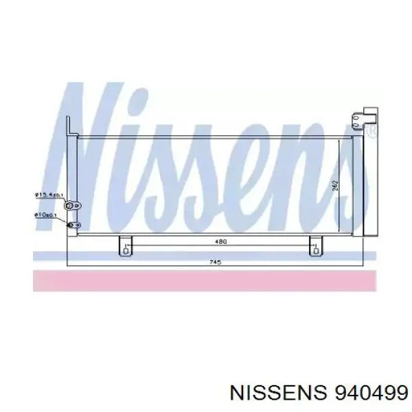 940499 Nissens condensador aire acondicionado