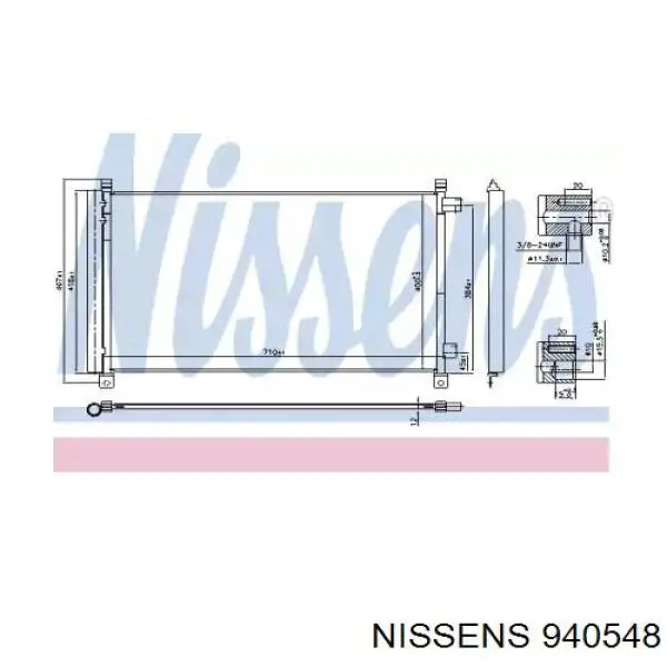 940548 Nissens condensador aire acondicionado