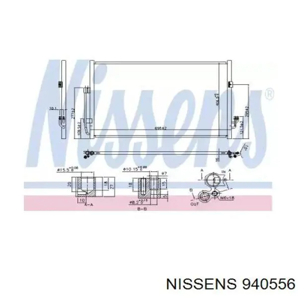 92110JN00A Nissan condensador aire acondicionado
