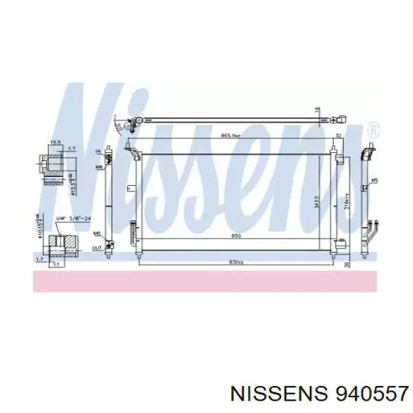 940557 Nissens condensador aire acondicionado