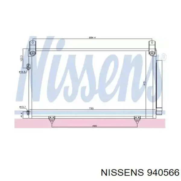 940566 Nissens condensador aire acondicionado