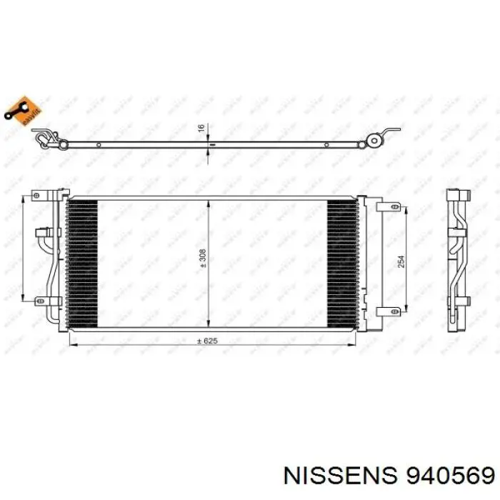 940569 Nissens condensador aire acondicionado