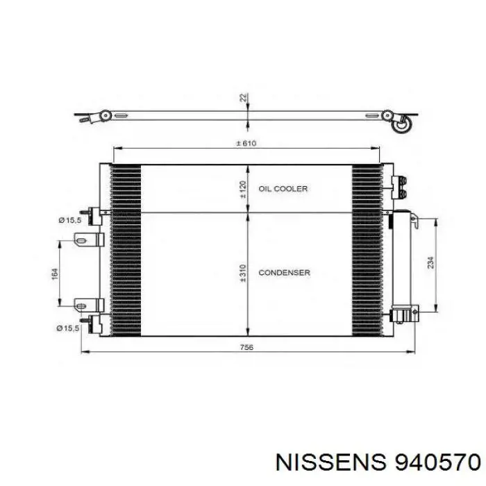 Comprar 940570 Nissens Condensador de aire acondicionado