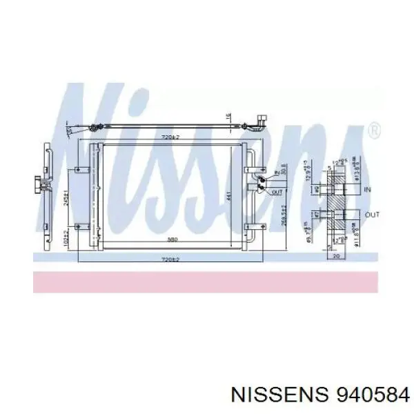 940584 Nissens condensador aire acondicionado