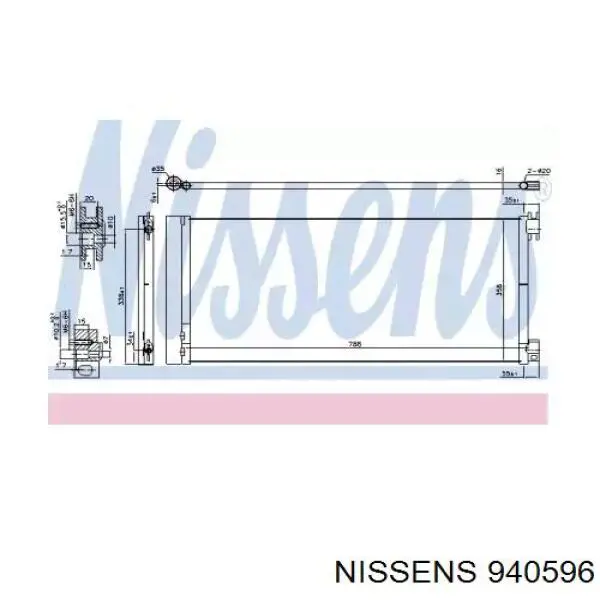 940596 Nissens condensador aire acondicionado