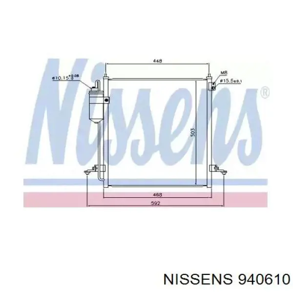 Condensador aire acondicionado MN123642 Mitsubishi