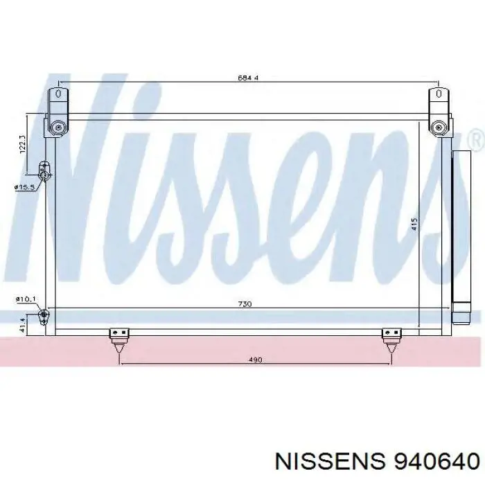 940640 Nissens condensador aire acondicionado