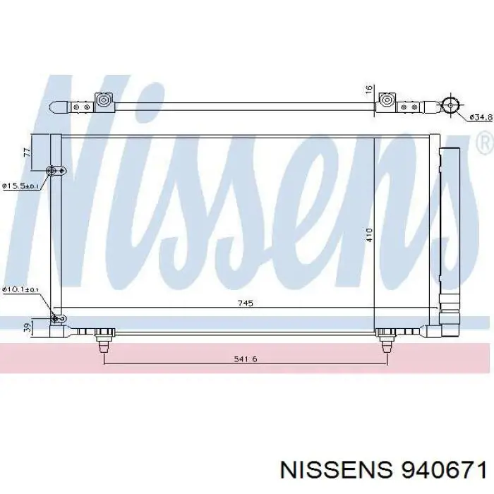 940671 Nissens condensador aire acondicionado