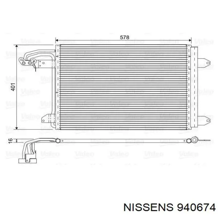 940674 Nissens condensador aire acondicionado