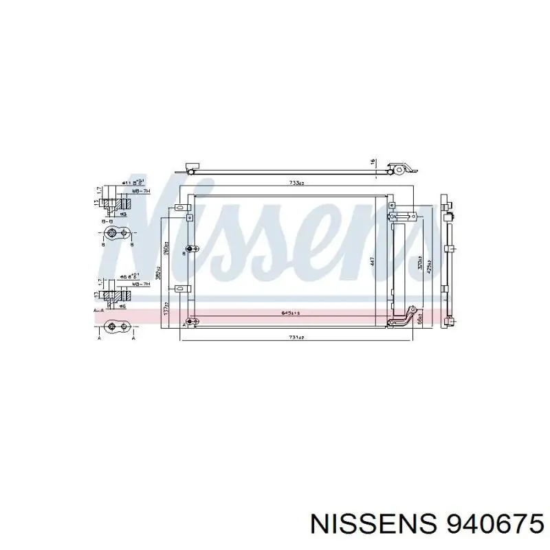 940675 Nissens condensador aire acondicionado
