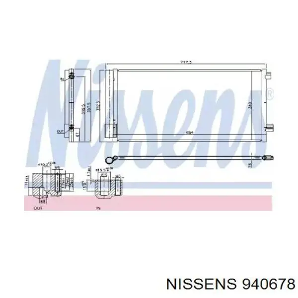 940678 Nissens condensador aire acondicionado