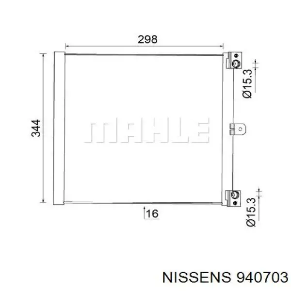 940703 Nissens condensador aire acondicionado