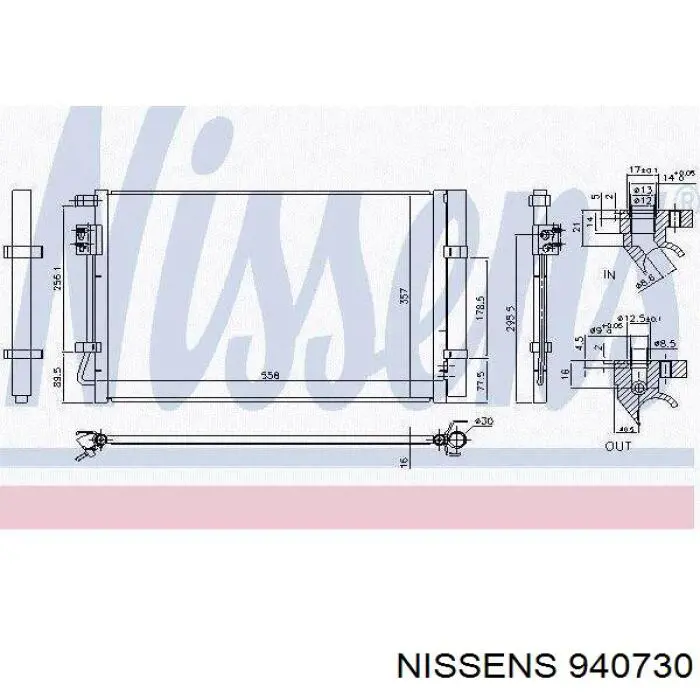 Radiador de aire acondicionado para Hyundai I20 (IB, GB)