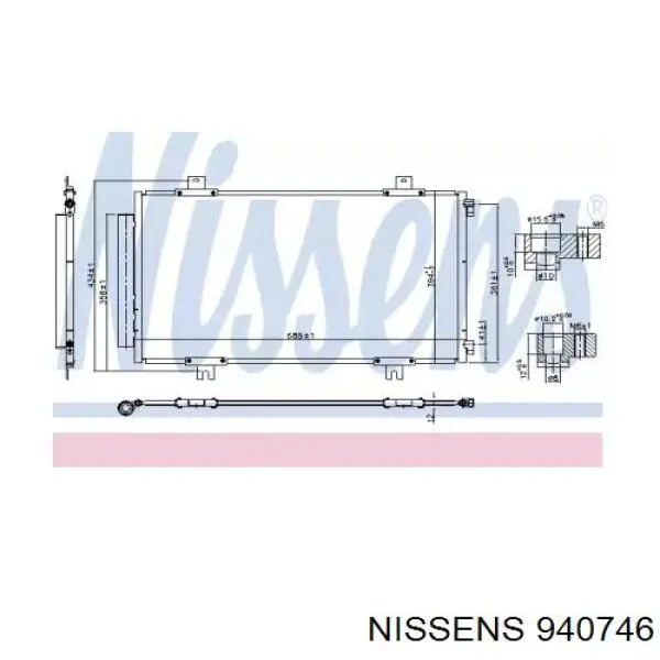 940746 Nissens condensador aire acondicionado