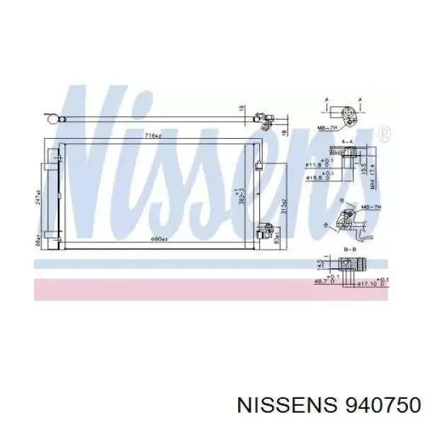 940750 Nissens radiador calefacción