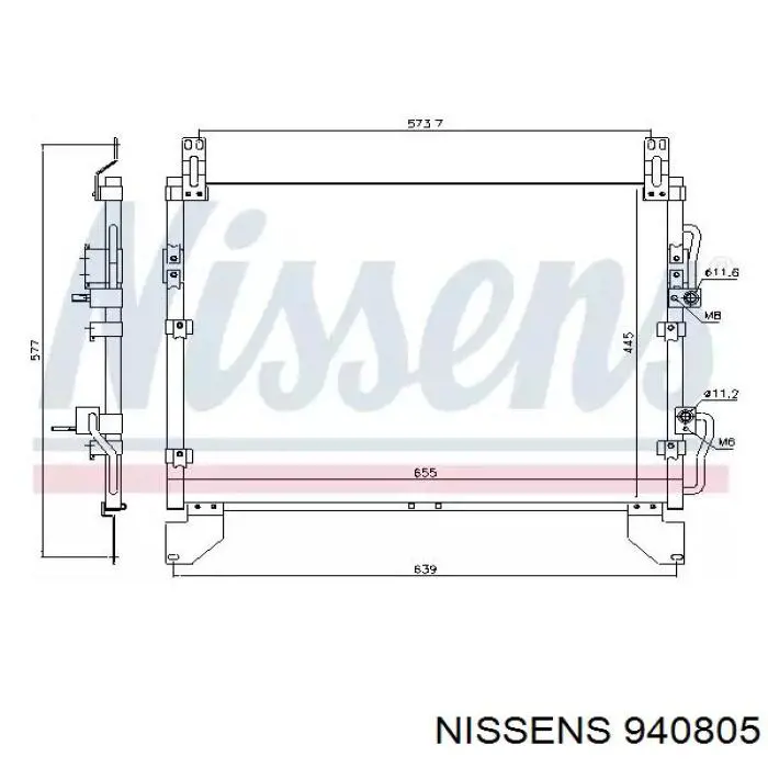 940805 Nissens condensador aire acondicionado