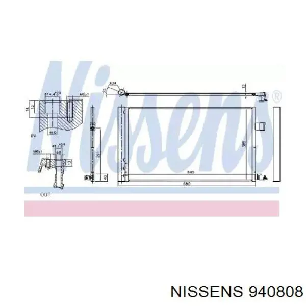 940808 Nissens condensador aire acondicionado