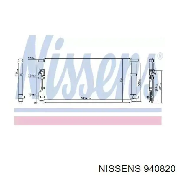 940820 Nissens condensador aire acondicionado