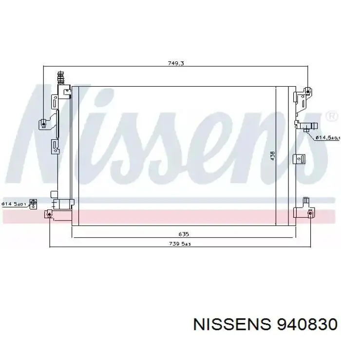 940830 Nissens condensador aire acondicionado